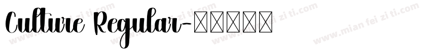 Culture Regular字体转换